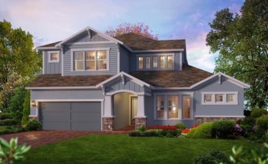 The Craftsman - Stucco w/Siding on 2nd Flr