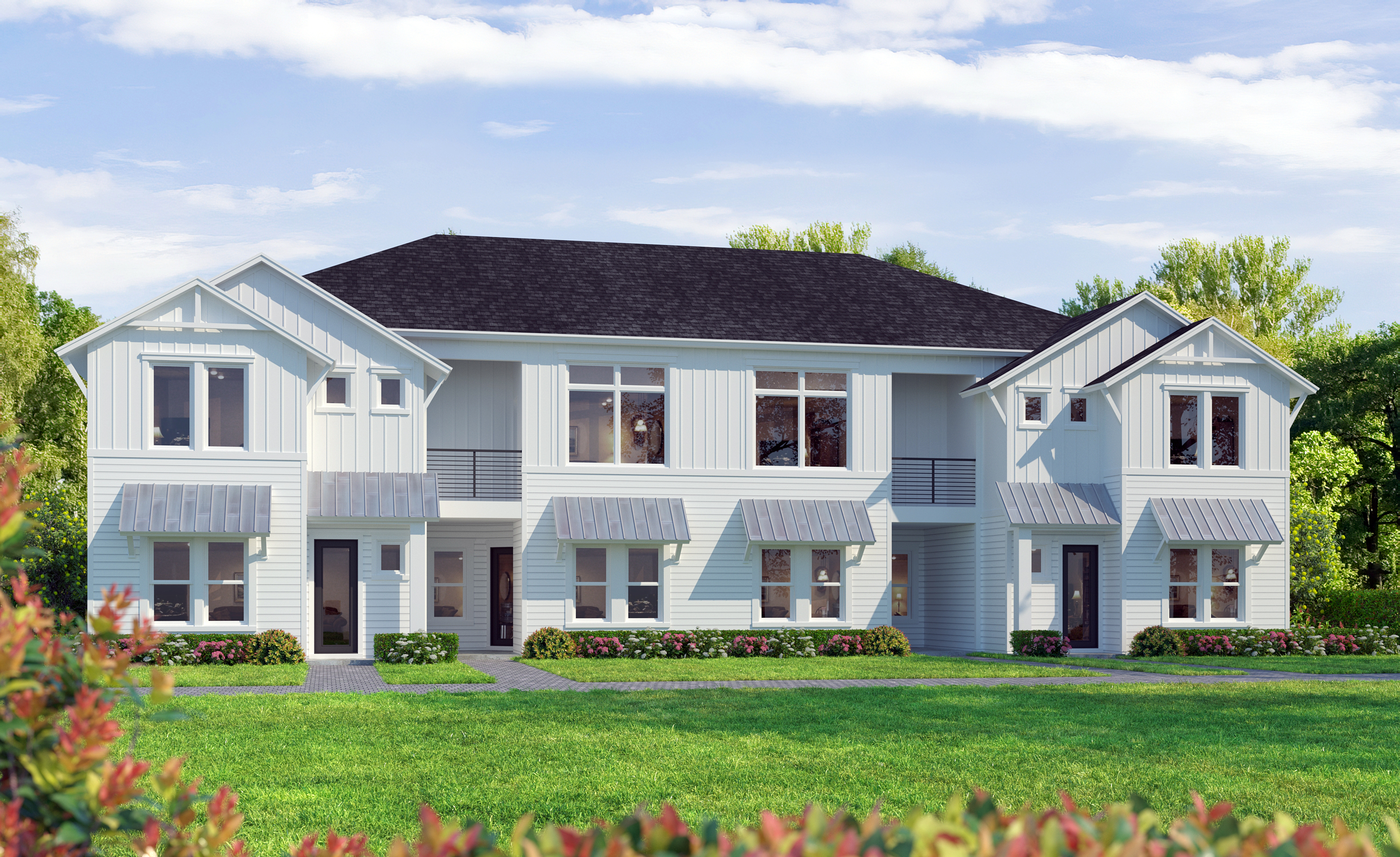 New Homes in Ponte Vedra at Nocatee - farmhouse 15323 Ponte Vedra Townhomes and Homes for Sale - The Fleming - F at Nocatee